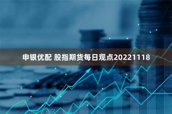申银优配 股指期货每日观点20221118