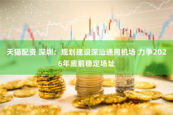 天猫配资 深圳：规划建设深汕通用机场 力争2026年底前稳定场址